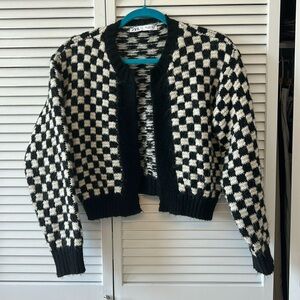 Zara Checkered Sweater Size S